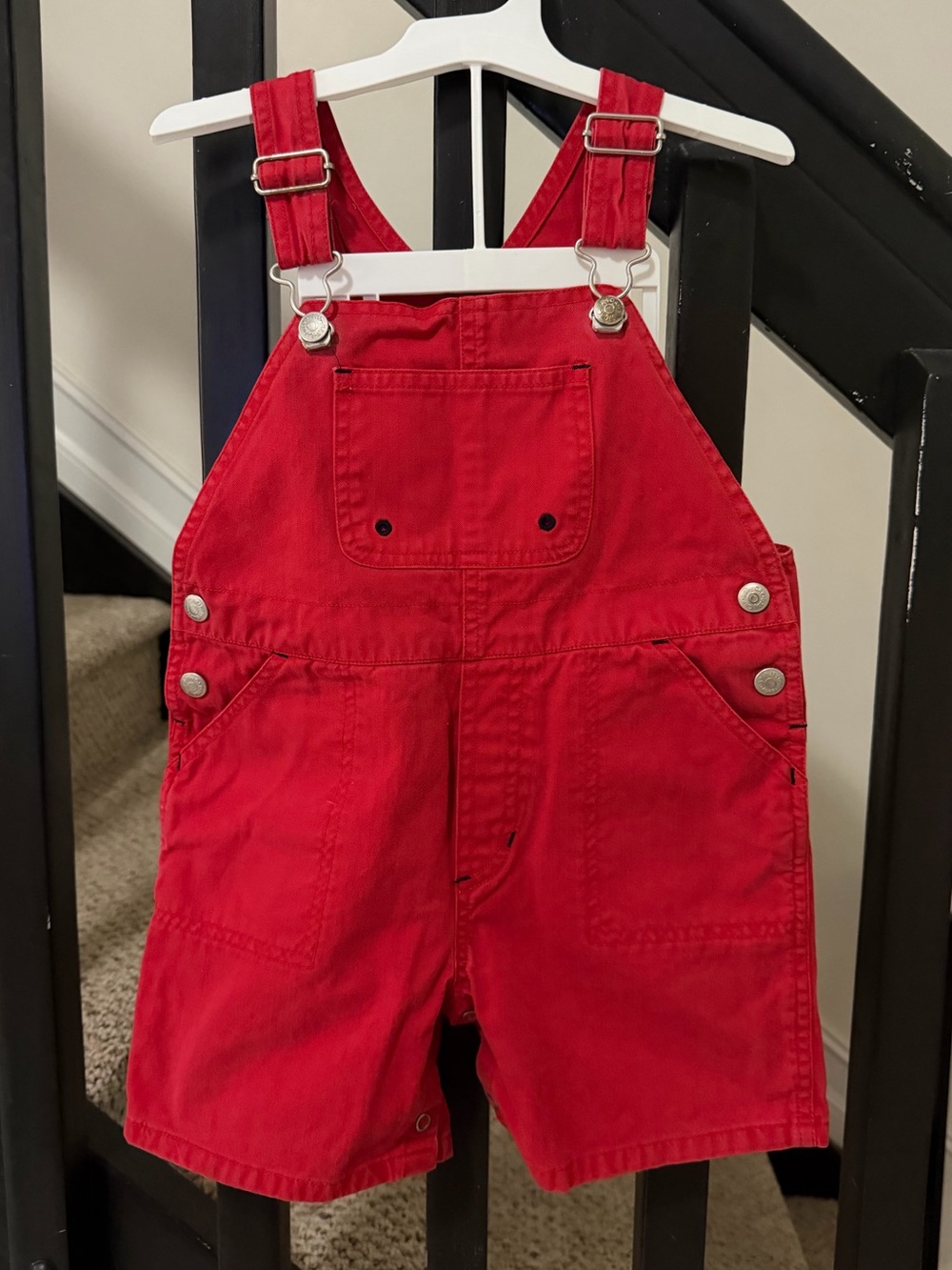 Vintage Baby Gap Red Overalls Size 3T